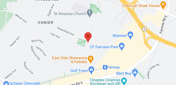 map of 111 -  565 Greenfield Avenue